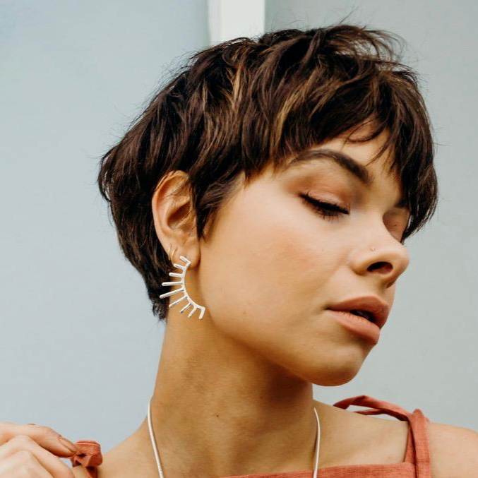 Silver Lash Earring / Take Shape Studio Model